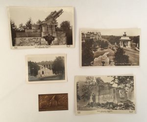 Photograph of images depicting the Royal Artillery Memorial, Hyde Park Corner, London.