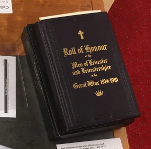 Photograph of Roll of honour of the men of Leicester and Leicestershire in the Great War, 1914-1919, University of Leicester Special Collections (Rare Books), SCT 00878.