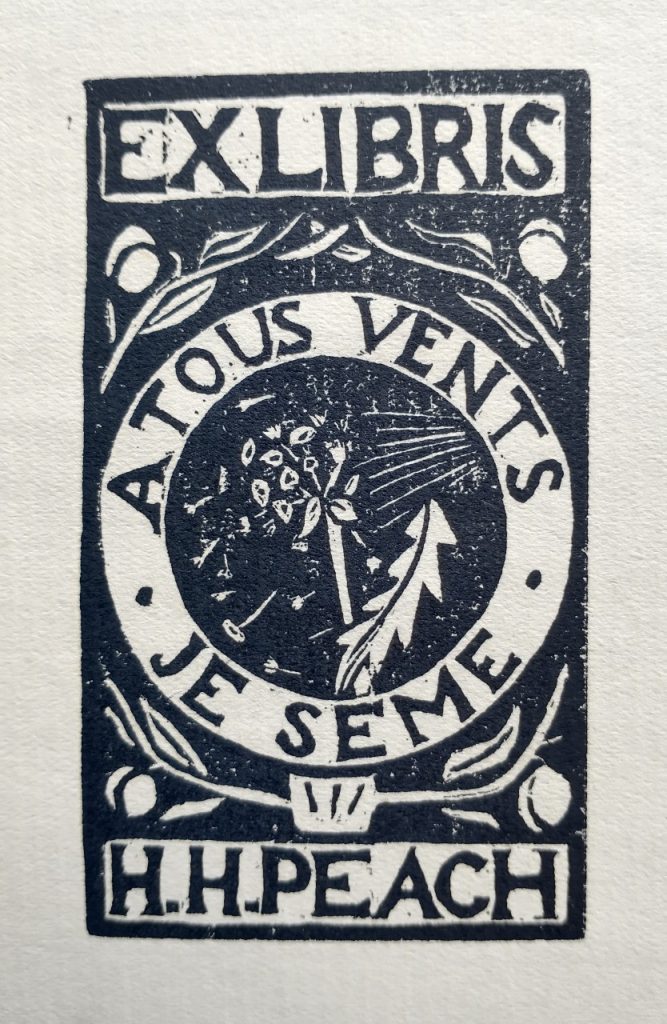 Image of H.H. Peach bookplate